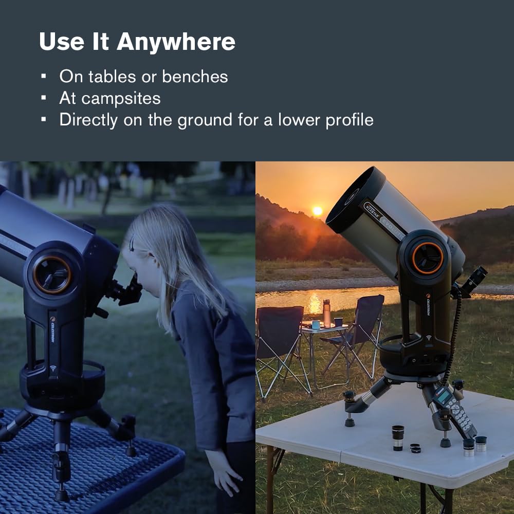 Celestron 93481 statyw stołowy do teleskopów astronomicznych, Zgodny z teleskopami NexStar SE i NexStar Evolution solidny mini statyw