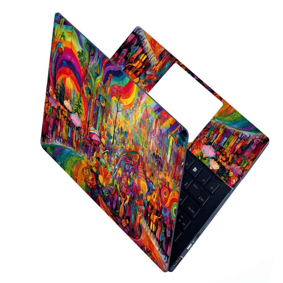 Image of Full Laptop Skin Stickers HD Quality Sticker for Laptops Upto 15.6 inch (Dustproof|Waterproof|Scratchproof|Reusable) - BE Village FL