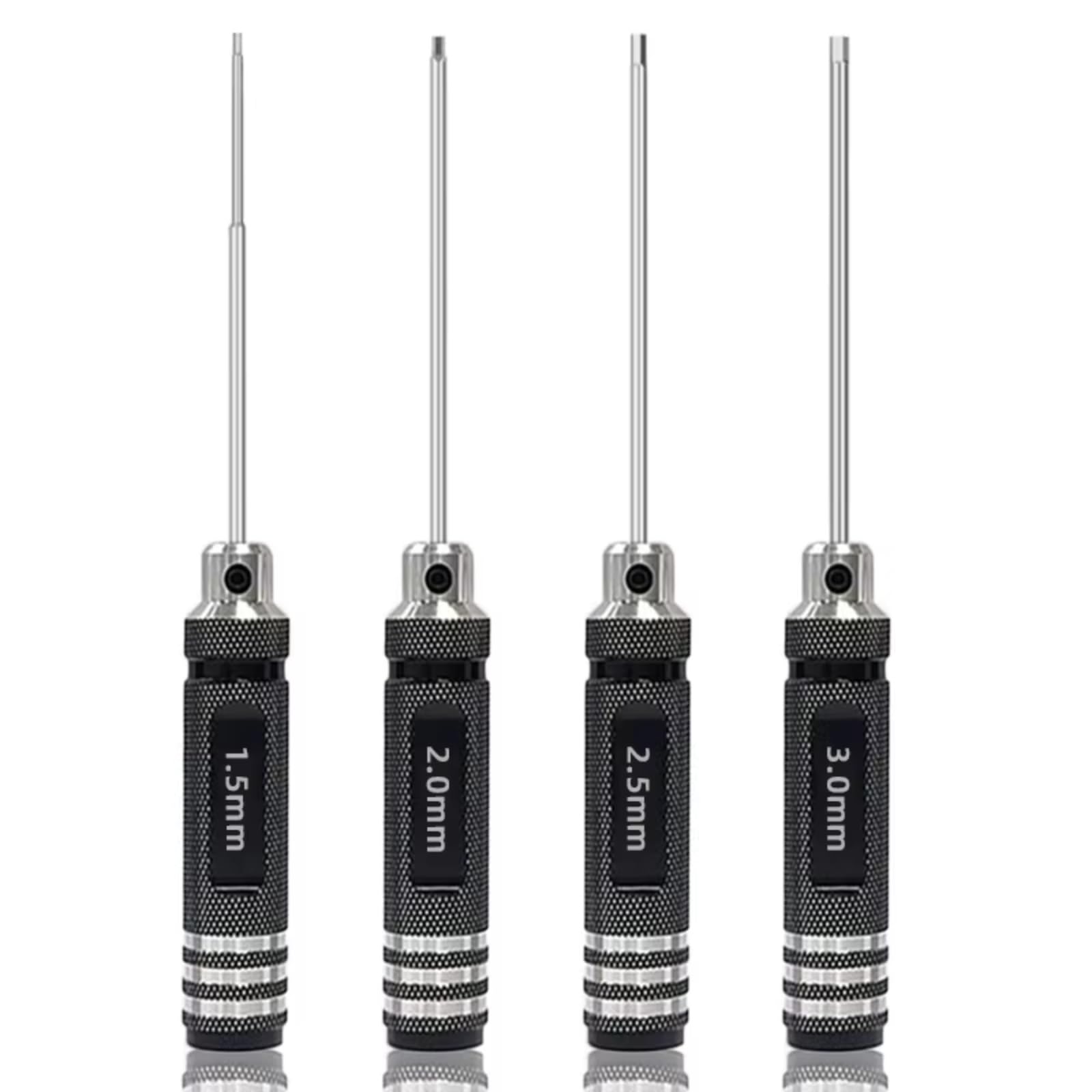 RC Strumento Smontaggio per Parti Universali RC Car Driver Set 1,5 Mm 2,0 Mm 2,5 Mm 3,0 Mm Kit di Utensili Esagonali per Auto RC Parti Strumenti di Rimozione(Black)