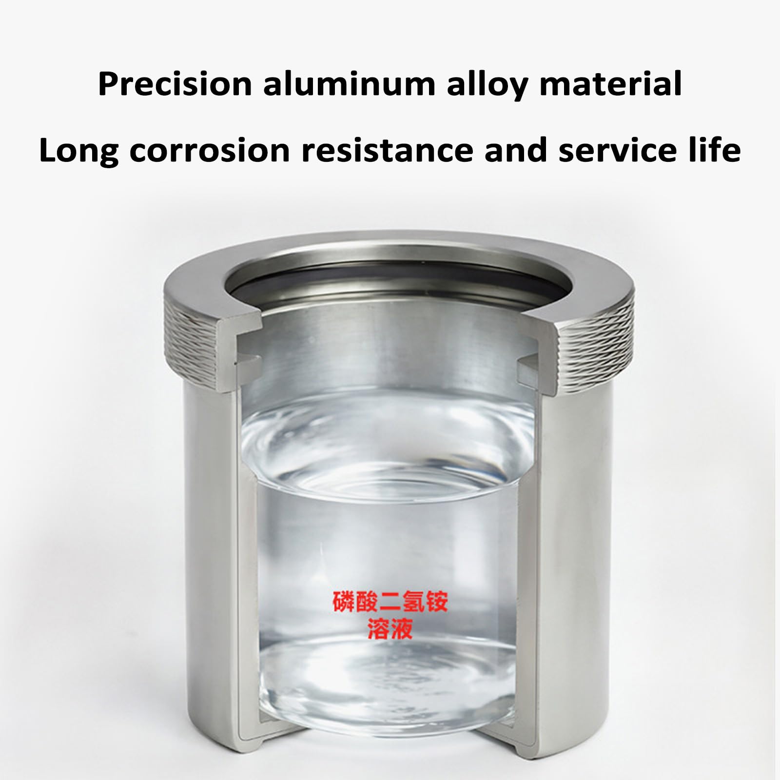 Kubek testowy przepuszczalności wilgoci, oddychająca folia do przenoszenia pary wodnej, stop aluminium, wysokość 84 mm, średnica wewnętrzna 75 mm do powłok ściennych
