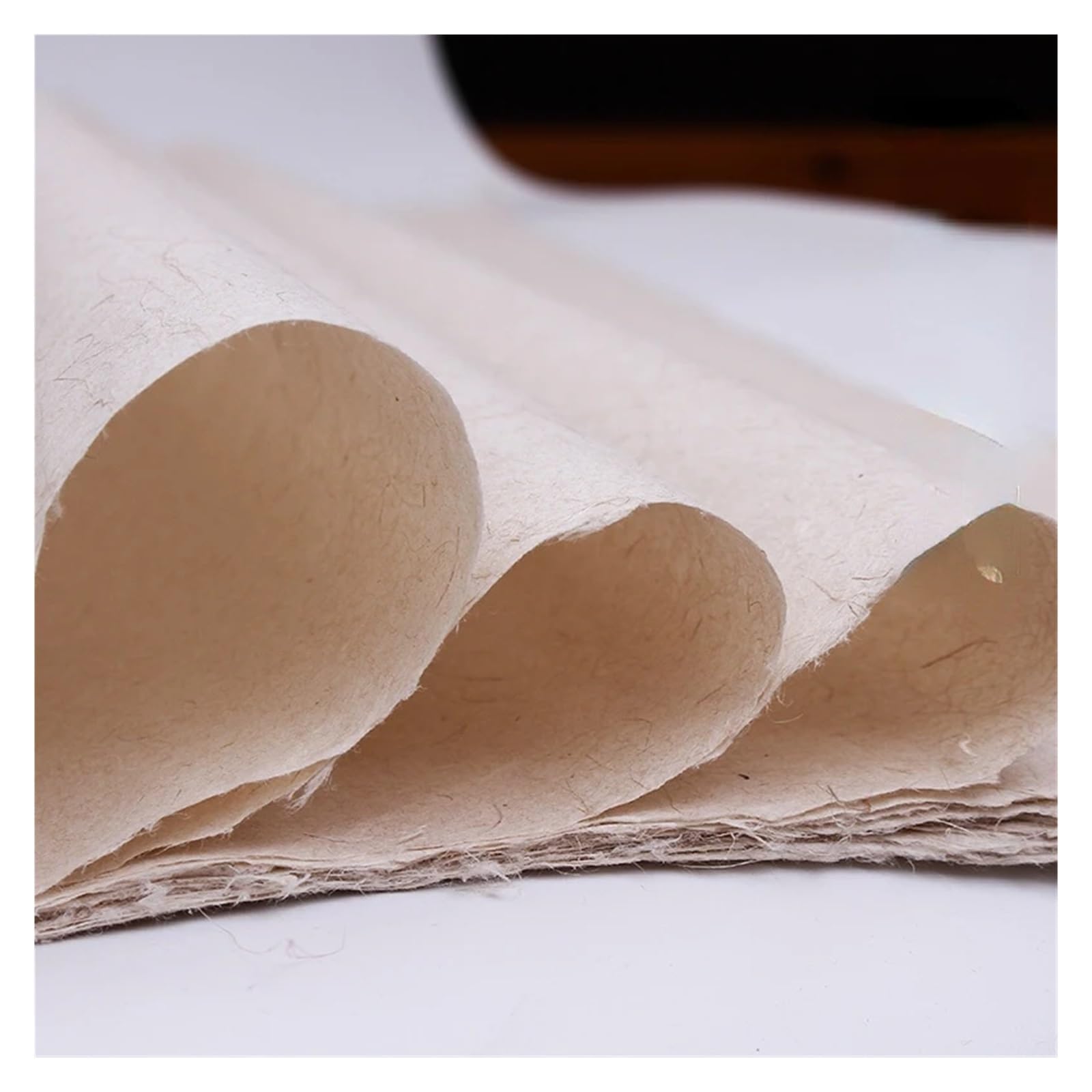MIUYTRN Pół dojrzały papier Xuan Retro ręcznie robione naturalne rośliny włókno Papel Arroz chińskie malarstwo kaligrafia Papier papier morwowy cuicui(A4)