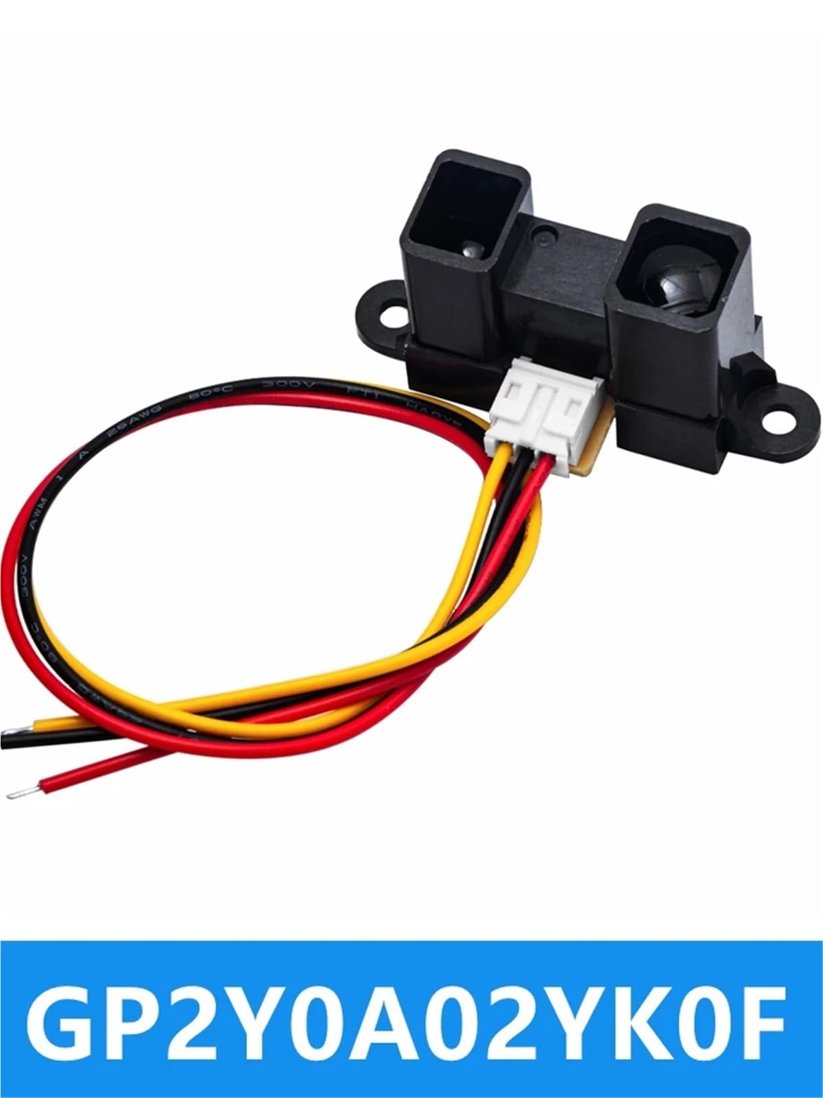 GP2Y0A21YK0F i GP2Y0A02YK0F Czujniki odległości na podczerwień o zasięgu 10–80 cm i 20–150 cm, zawierają okablowanie(GP2Y0A02YK0F,5PCS)