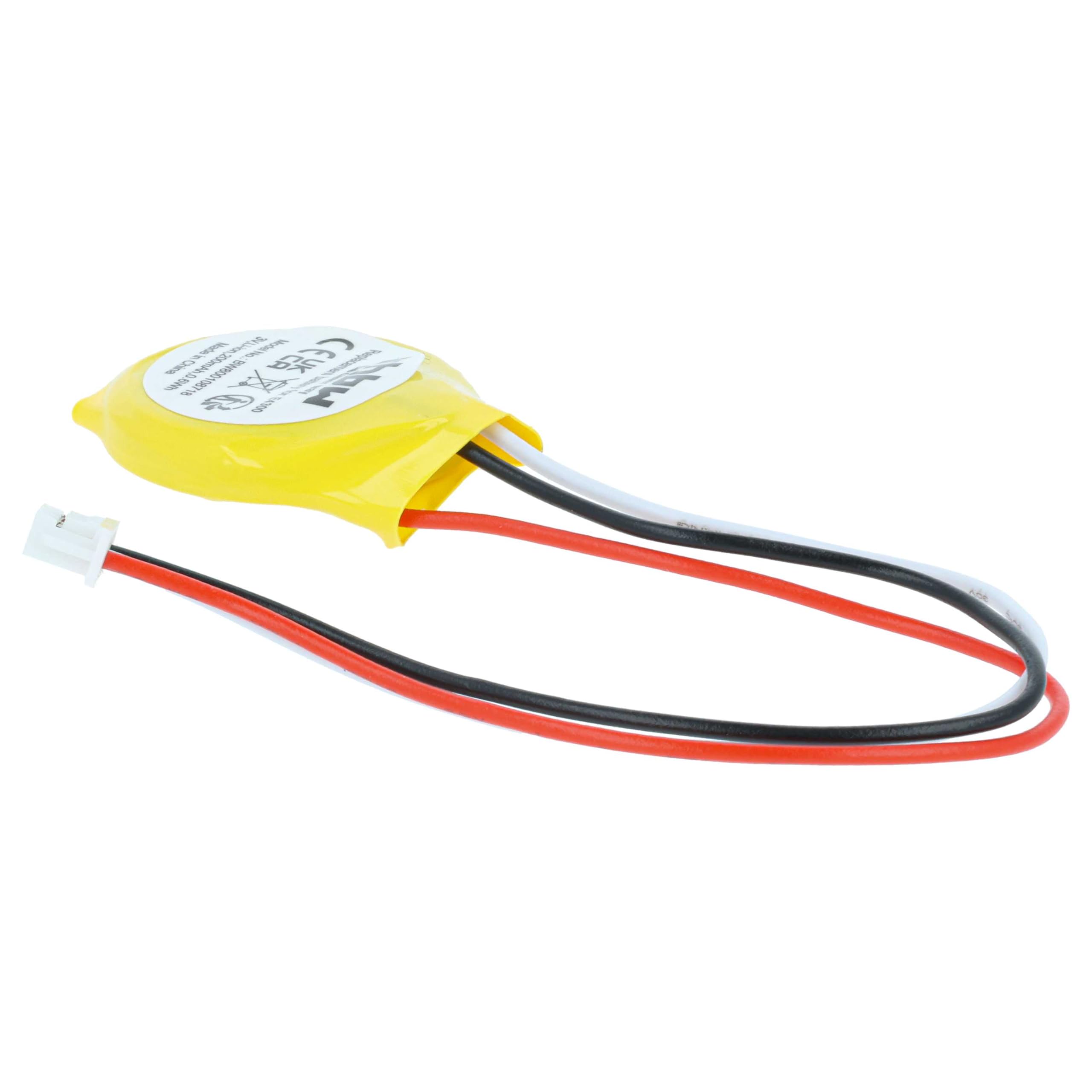 vhbw batteria bios compatibile con Dell Latitude E6400, E6410, E6500, E6510, E5400, E4300 computer notebook (200mAh, 3V, Li-Ion)