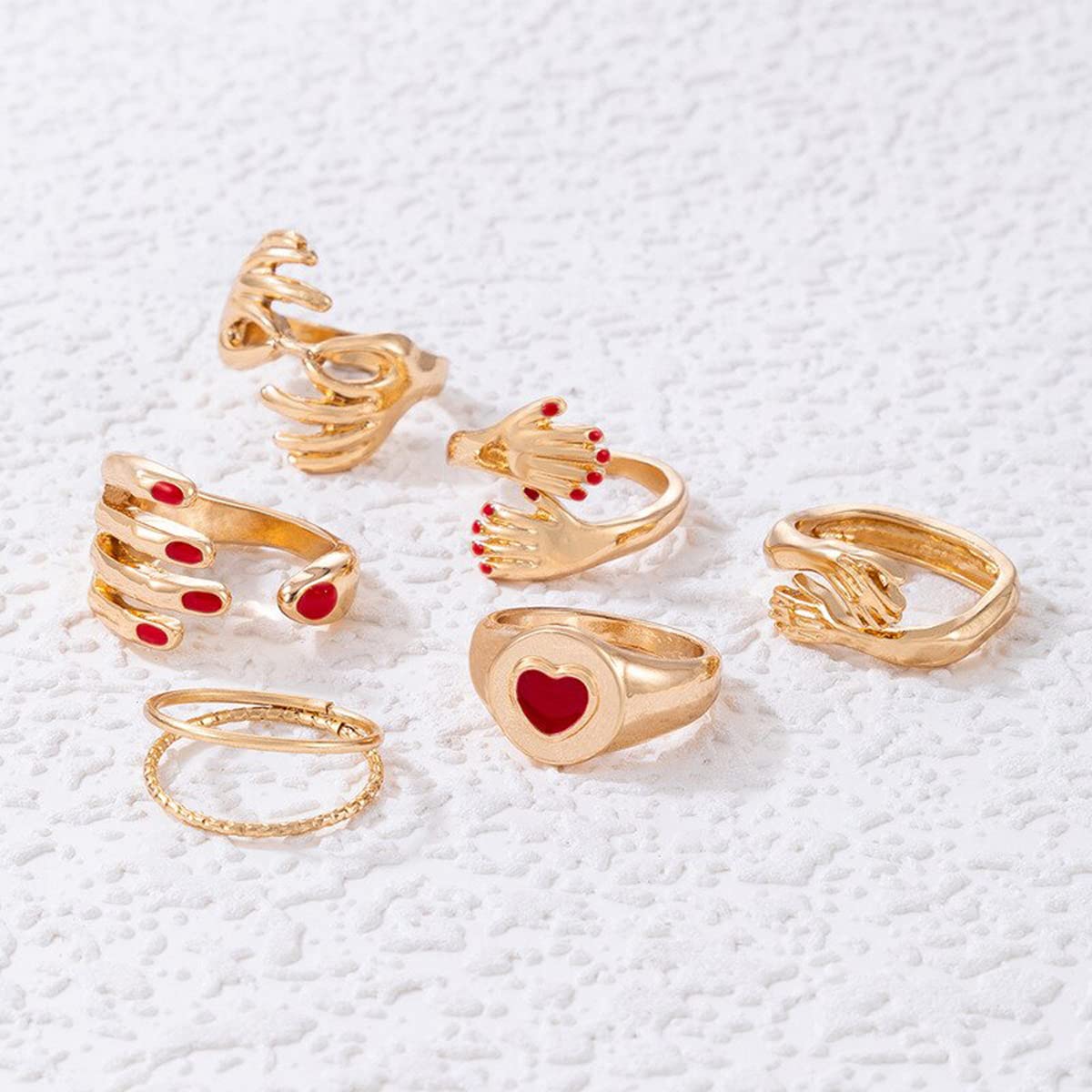 Contemporary Stackable Rings Set - Style 4