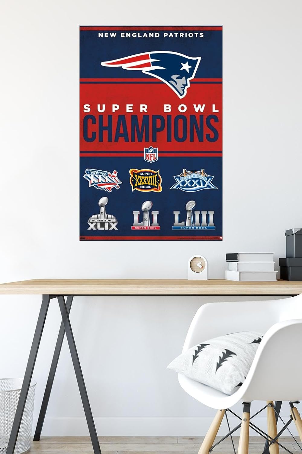 NFL New England Patriots - Champions 23 Wall Poster, 34L" x 22.4W", Premium Unframed Version - Image 4