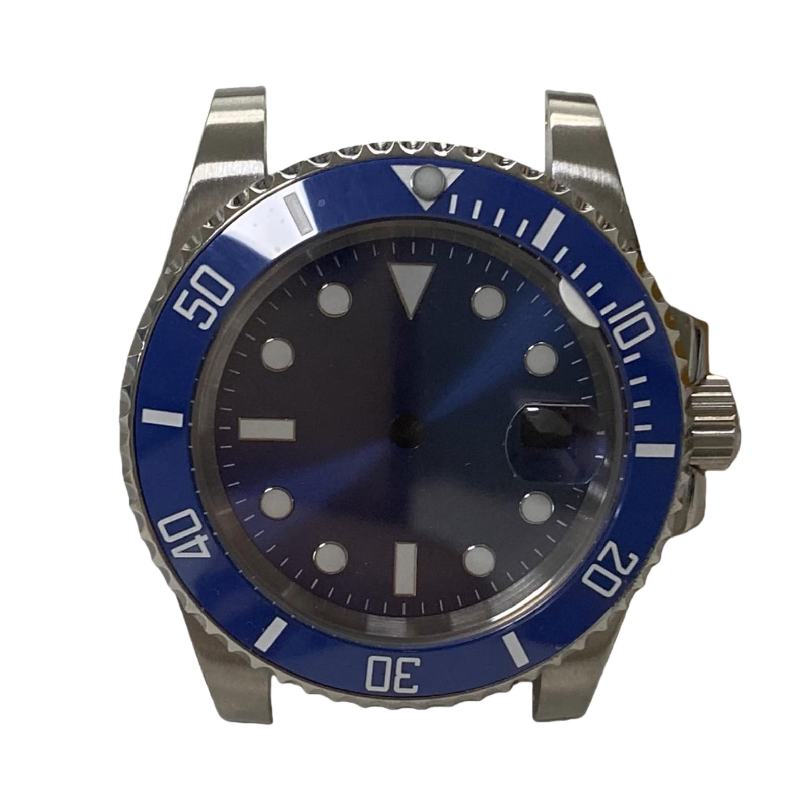 Destro Stil GMT Uhrengehäuse 40mm Linke Krone Saphirglas Datumslupe 8215 3804 Automatikwerk für Rolex Submariner