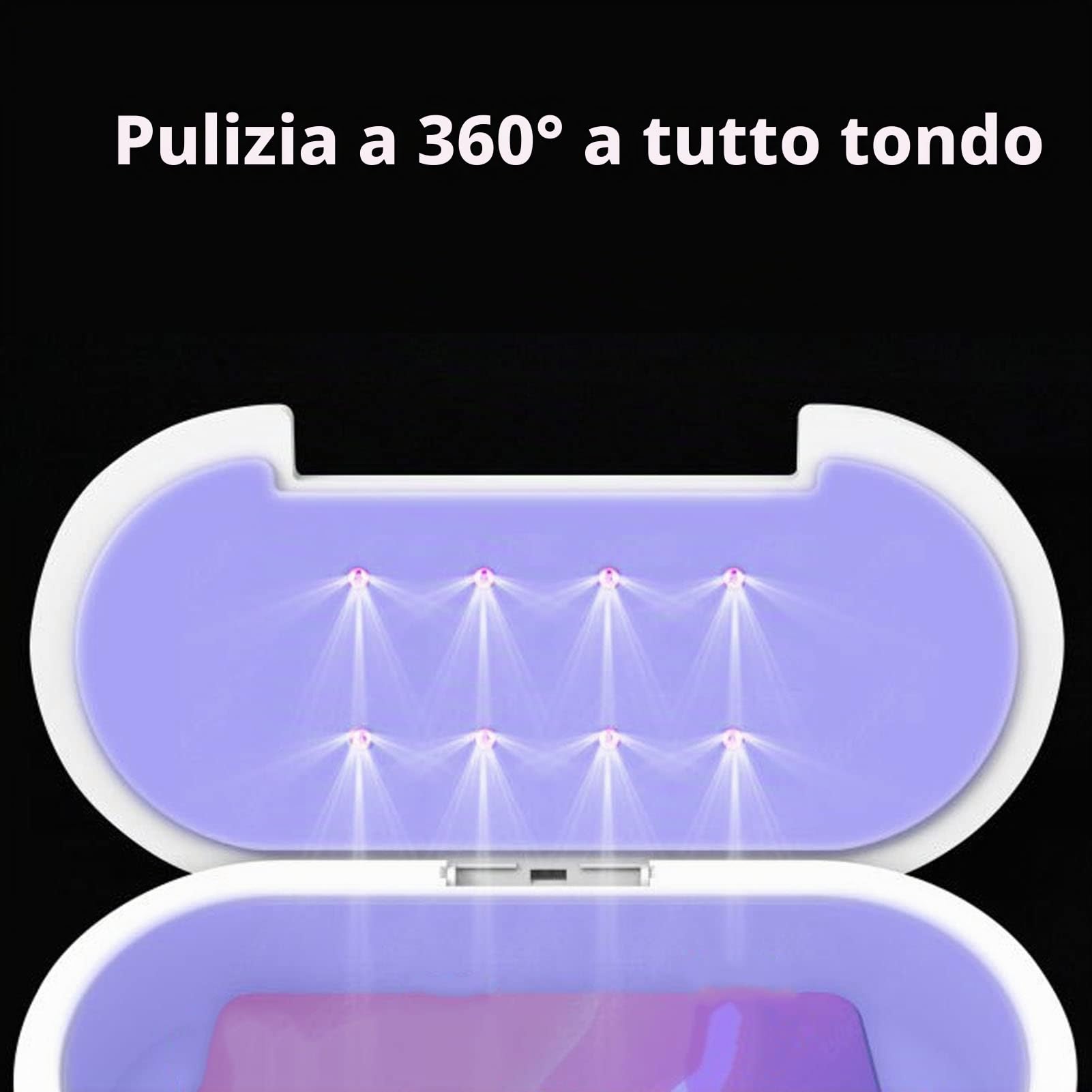 Scatola per la Pulizia, Scatola Automatica per Aromaterapia con Trasmissione Vocale Rapida a 360 Gradi per Strumenti per Nail Art, Scatola per la Pulizia della Lampada per la Pulizia dei Pennelli di