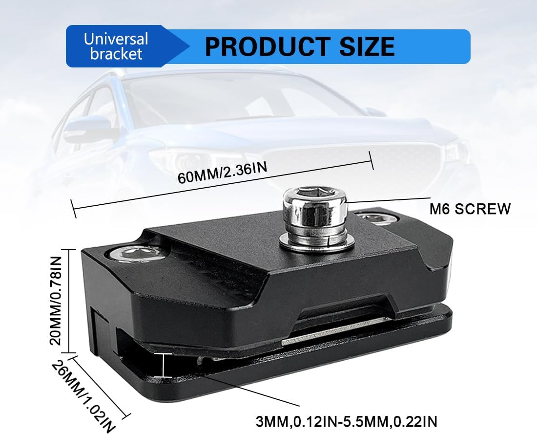2 PCS Universal Ditch Light Brackets Hood Light Bracket, Adjustable Hood Led Work Light Mount Bracket, for Truck SUV Cars, No Drilling