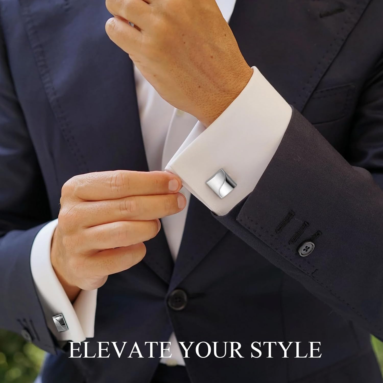 HAWSON 12 Pairs Cufflinks Set for Men, Classic Silver Gold Tone Cuff Links for Mens Suits Tuxedo Shirts - Elegant Box Included - Image 4