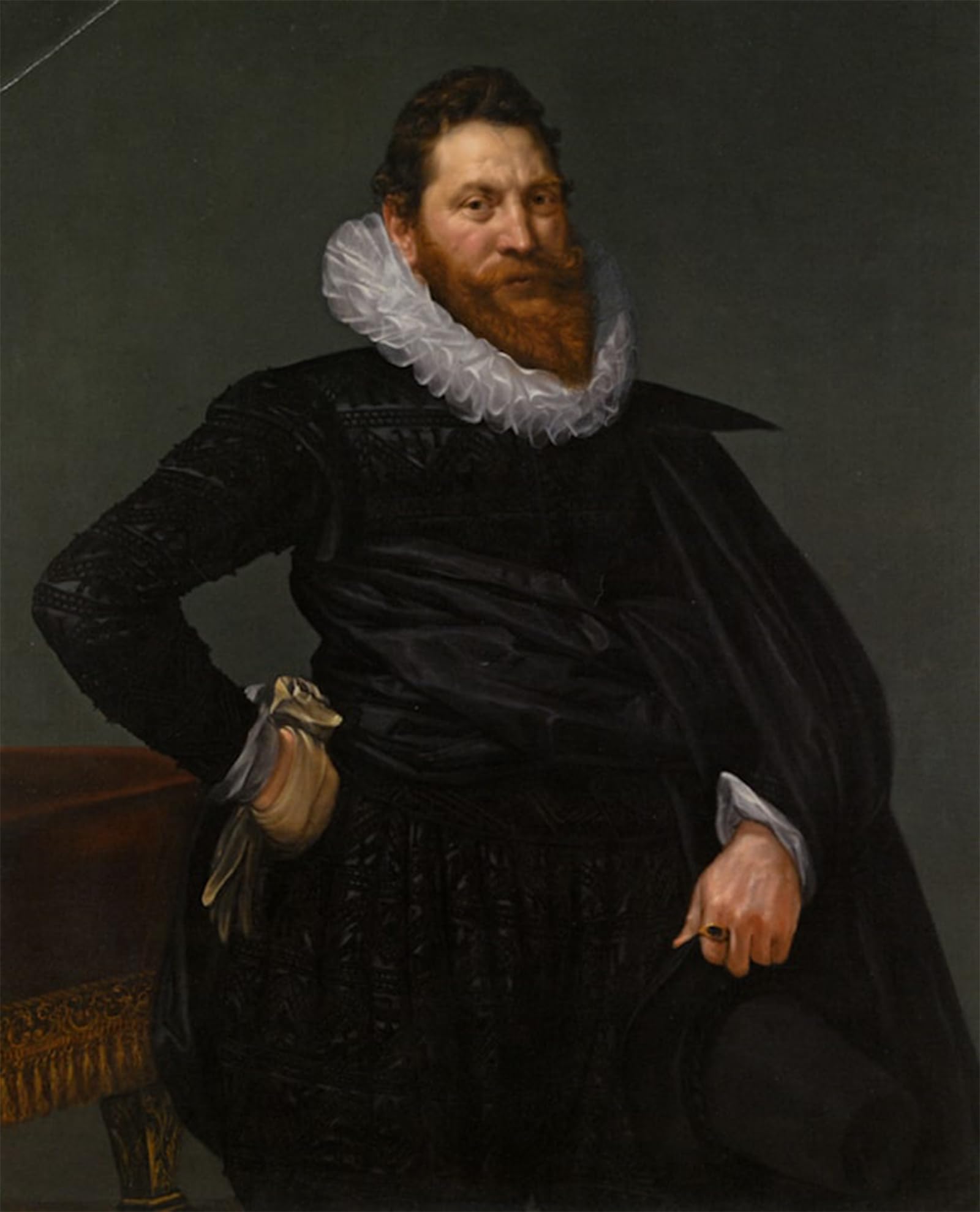 ARTXLXXBN Famous Print Painting Colorful Art Print Portrait of Volckert Overlander Lord of Purmerland and Ilpendam by Cornelis Van Der Voort Canvas Art Decorations for Home Decor 60x90cm