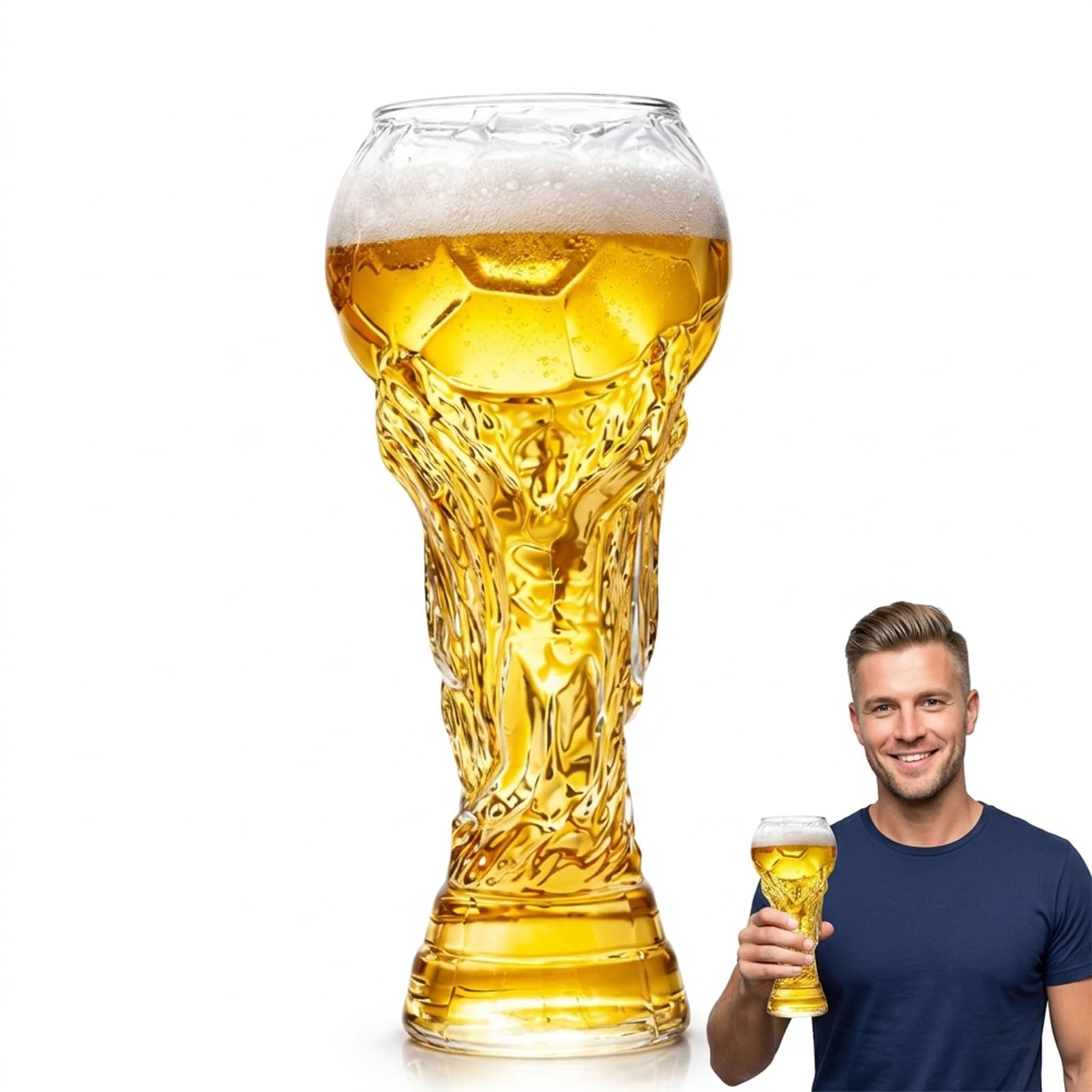 QhgPnt Beer Glass, World Cup Glass for Football Enthusiasts, Ideal for Watching Worlds Cup Football 2026 Matches, 450 ml Capacity