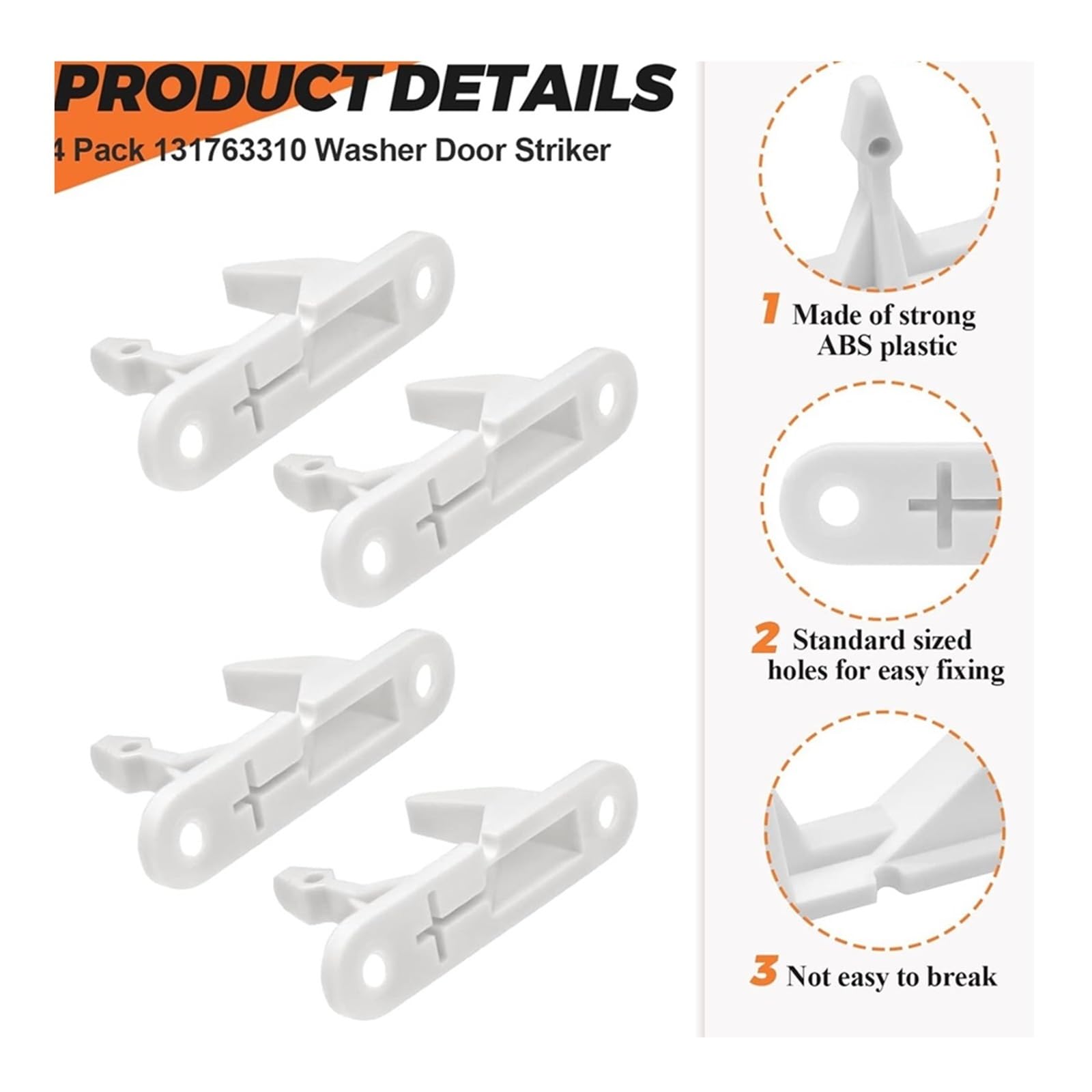 4 piezas de repuesto AB21-131763310 para puerta de lavadora, compatible con arandelas Frigidaire, reemplaza 131763300 AP35804414