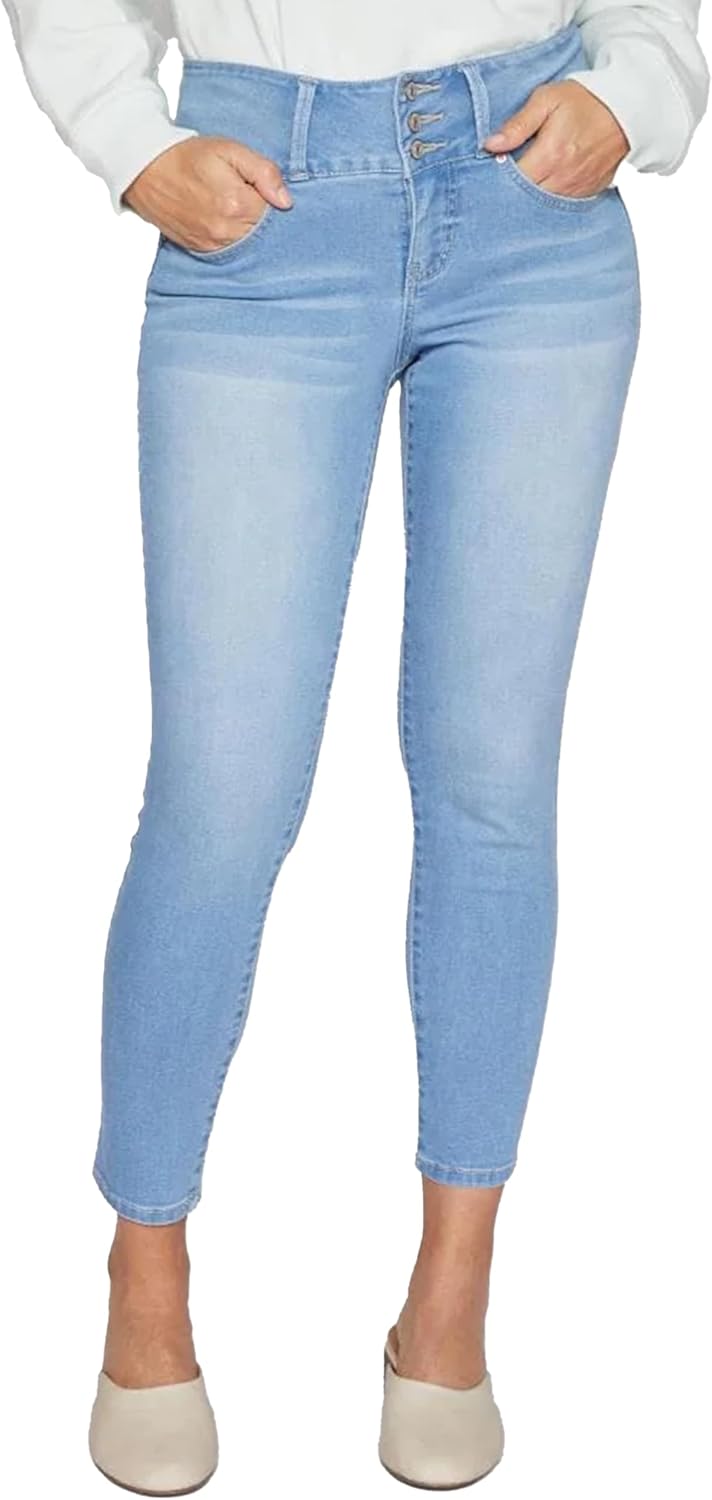 Royalty for Me Womens Royalty for Me Women's Petite 3 Button High Rise Skinny Jean