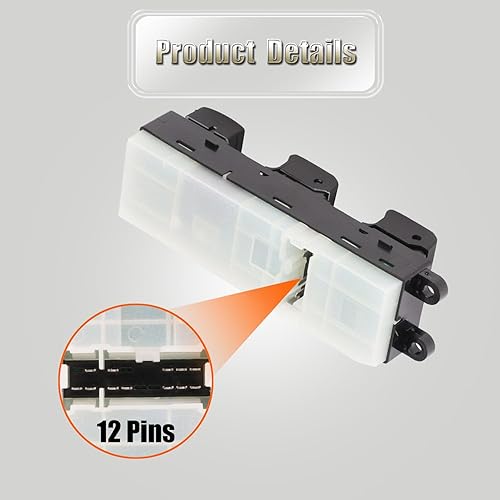 Miniatura 5 de Interruptor de control de elevalunas eléctrico maestro del lado del conductor para Nissan Sentra 2007-2008, para Nissan Frontier 2005-2012, Nissan