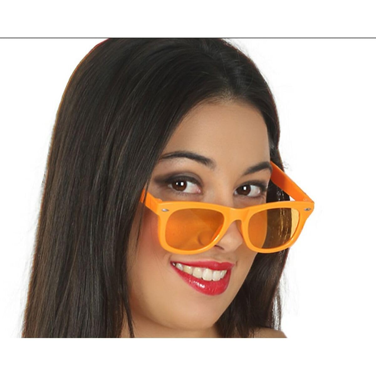 BigBuy Carnival Orange Multicoloured Retro Glasses