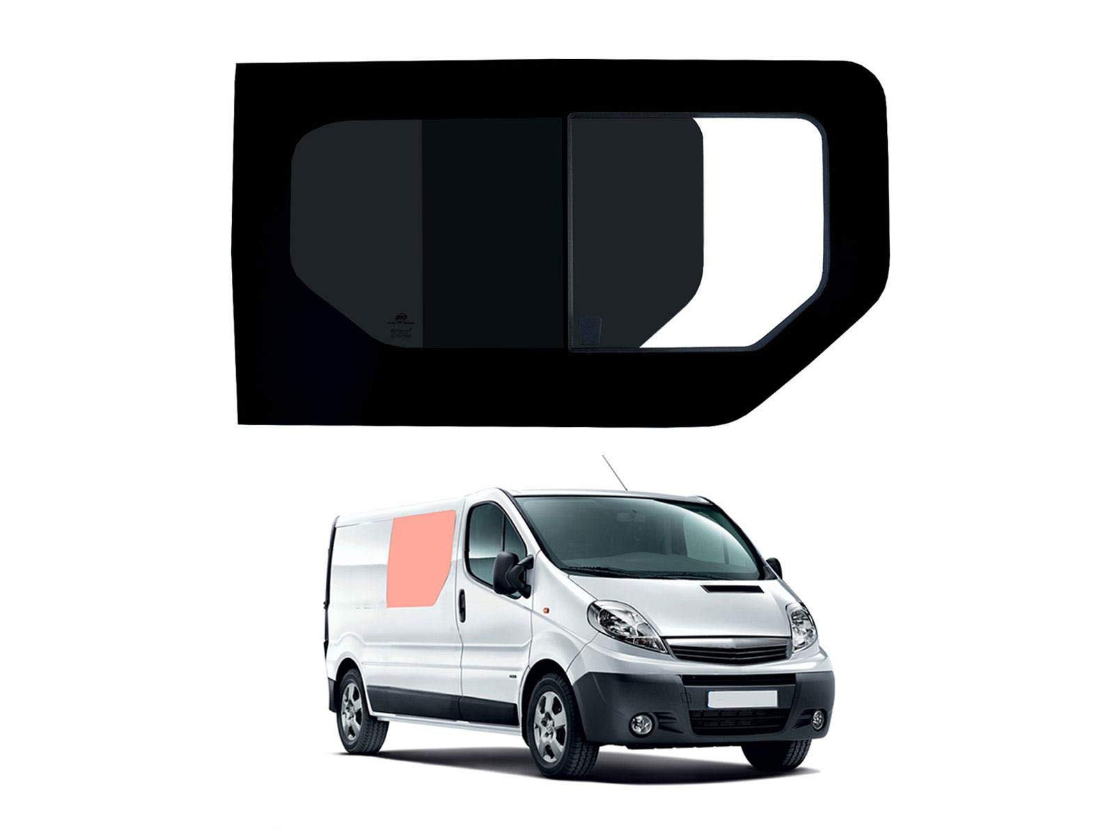 Van Demon Right Hand Dark Tint Opening Window Glass for Side Panel Opposite Sliding Door VY1814
