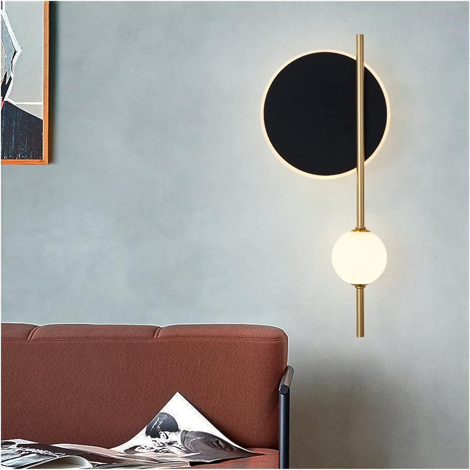 KLXSIVU Modern LED Chaner Wall Lamp - Stylish Home Decoration for Living Room, Bedroom, Study, Aisle & Parlor 89cm Indoor Pendant Lighting Fixture (One Color 45cm)