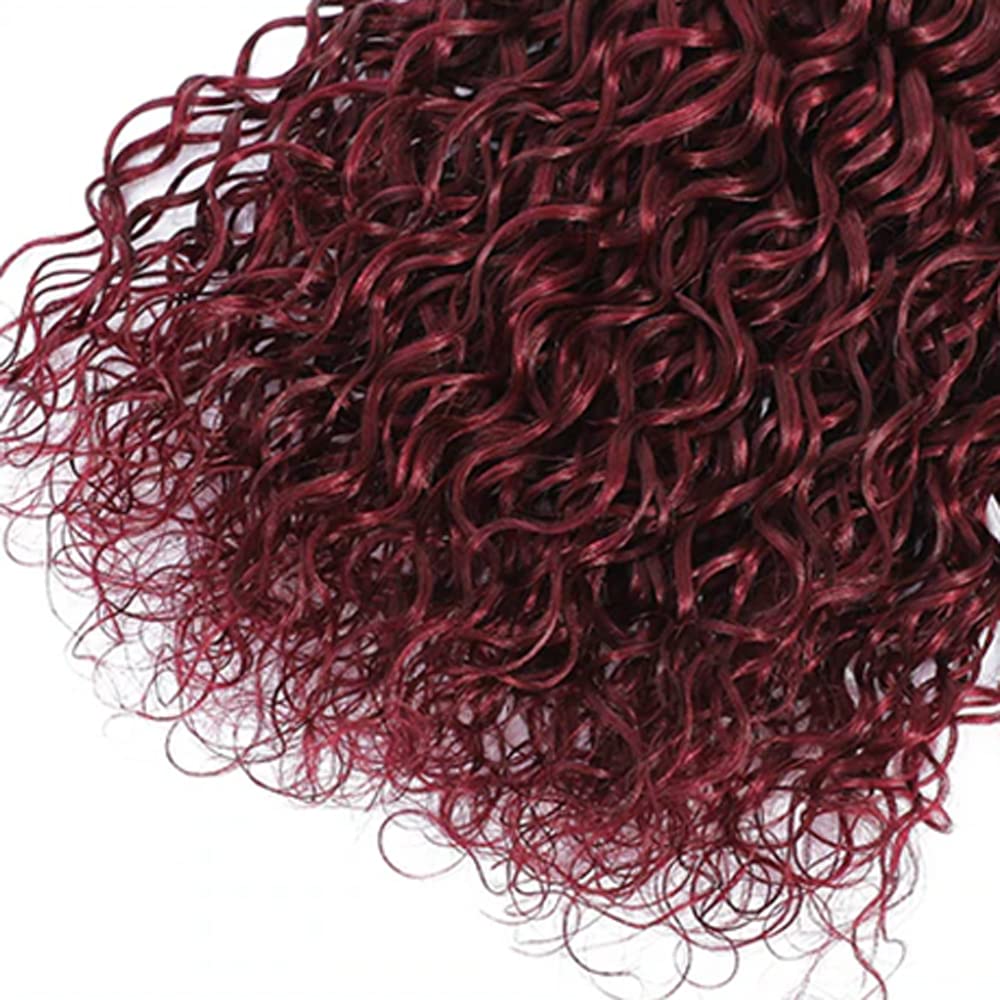 Burgundy Human Hair 1b99j Bundles Human Hair Ombre Kinky Curly Bundles inch Brazilian Virgin Remy Hair Extensions Two Tone Black To Burgundy Bundle 10 12 14 inch