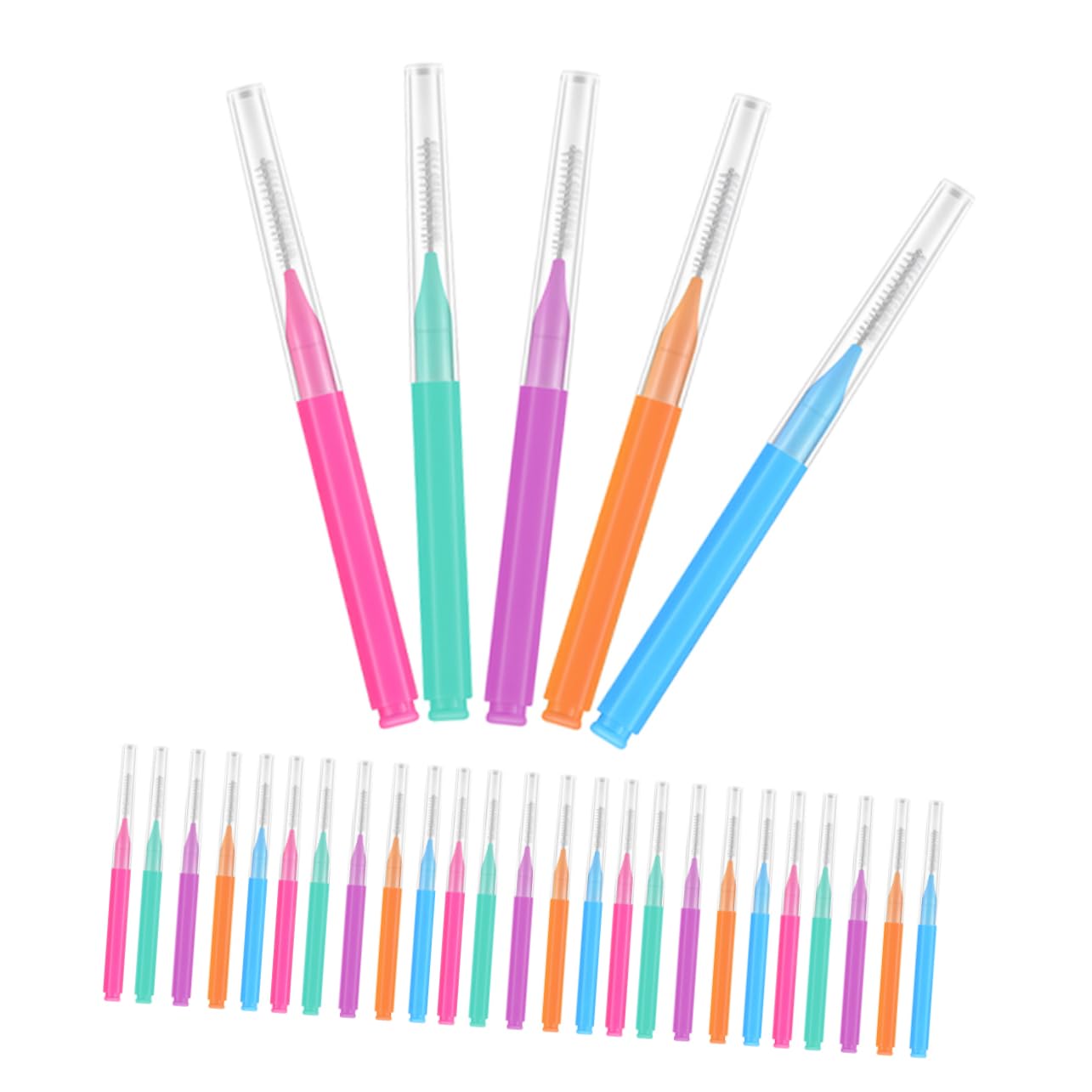 GLEAVI 250stücke Interdentalbürsten Tragbare Zahnreinigungsbürsten Für Effektive Reinigung Zwischen Zähnen Geeignet Für Altersgruppen Mit Farben