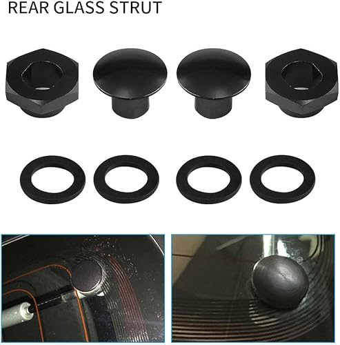 Miniatura 2 de Kit de accesorios de puntal de cristal trasero negro repuesto para Honda Civic 3Dr 1992-1995 Hatchback 1997-2001 Honda CRV, 90105-SR3-000