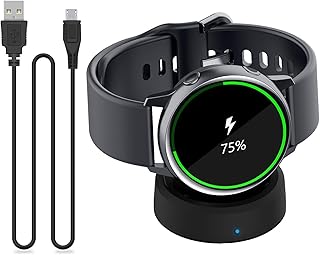 شاحن لساعة سامسونج جالكسي 5 برو من يوكيسيم، قاعدة مغناطيسية للشحن السريع متوافقة مع ساعة سامسونج جالكسي 5 برو/5/4/4 كلاسيك/3، اكتيف 2/1