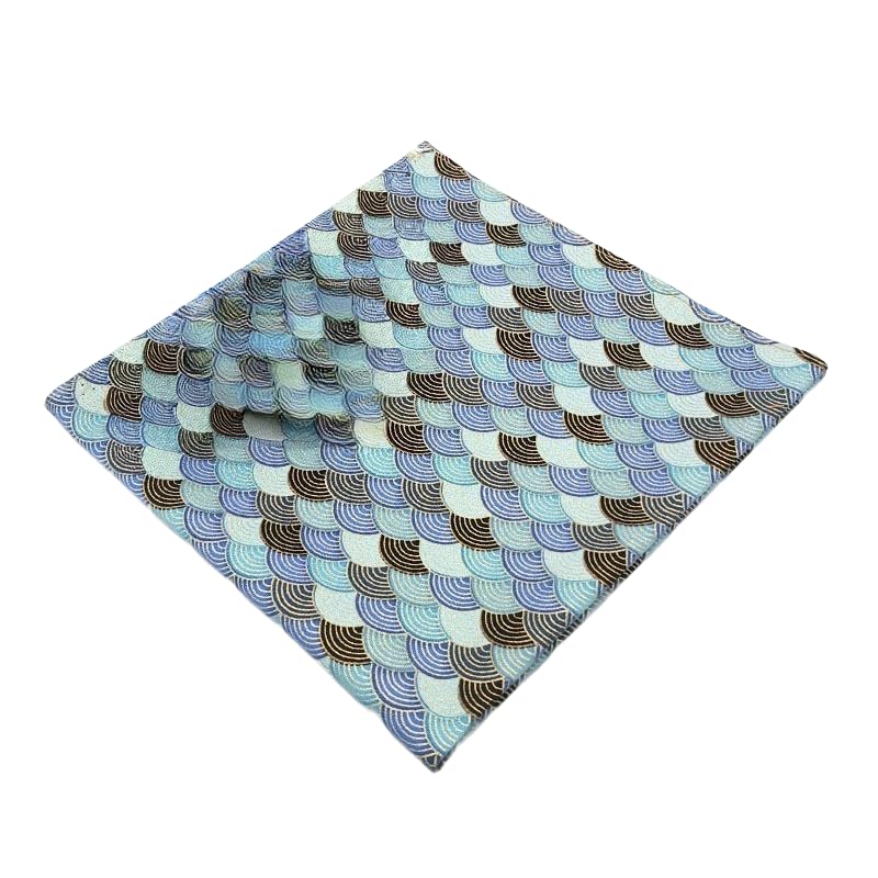 THAYLA 46-90 cm 6 sztuk niebieska fala morska wielokrotnego użytku Furoshiki tkanina do pakowania mała japońska do pakowania prezentów kwadratowy szalik tkanina do pakowania bento