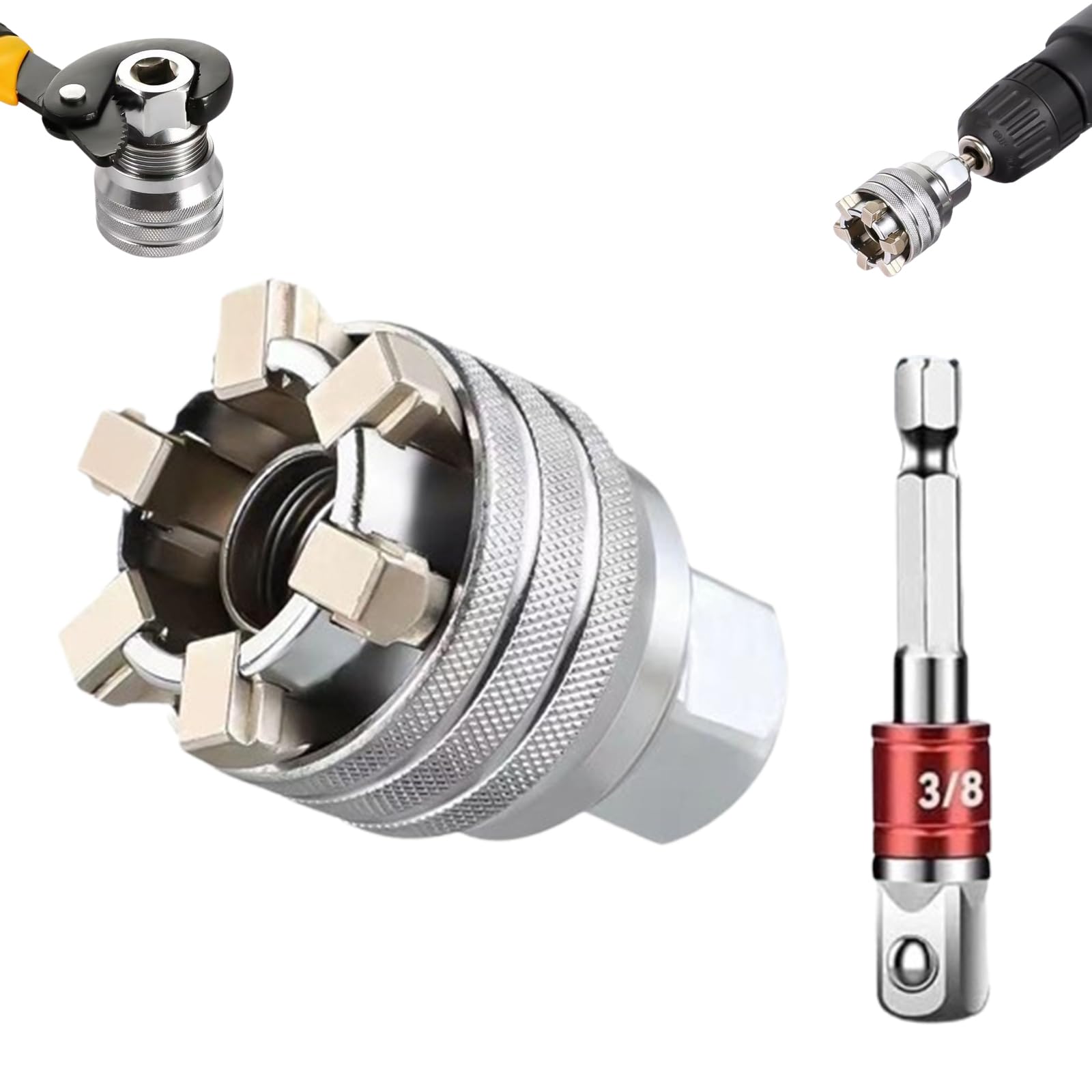multifunctional universal socket wrench tool,10-19mm universal socket tool adjustable drive socket wrench sleeve,Magic Sleeve Sturdy Steel Drive Socket,for 3/8" Drive Ratchet Torque Wrench