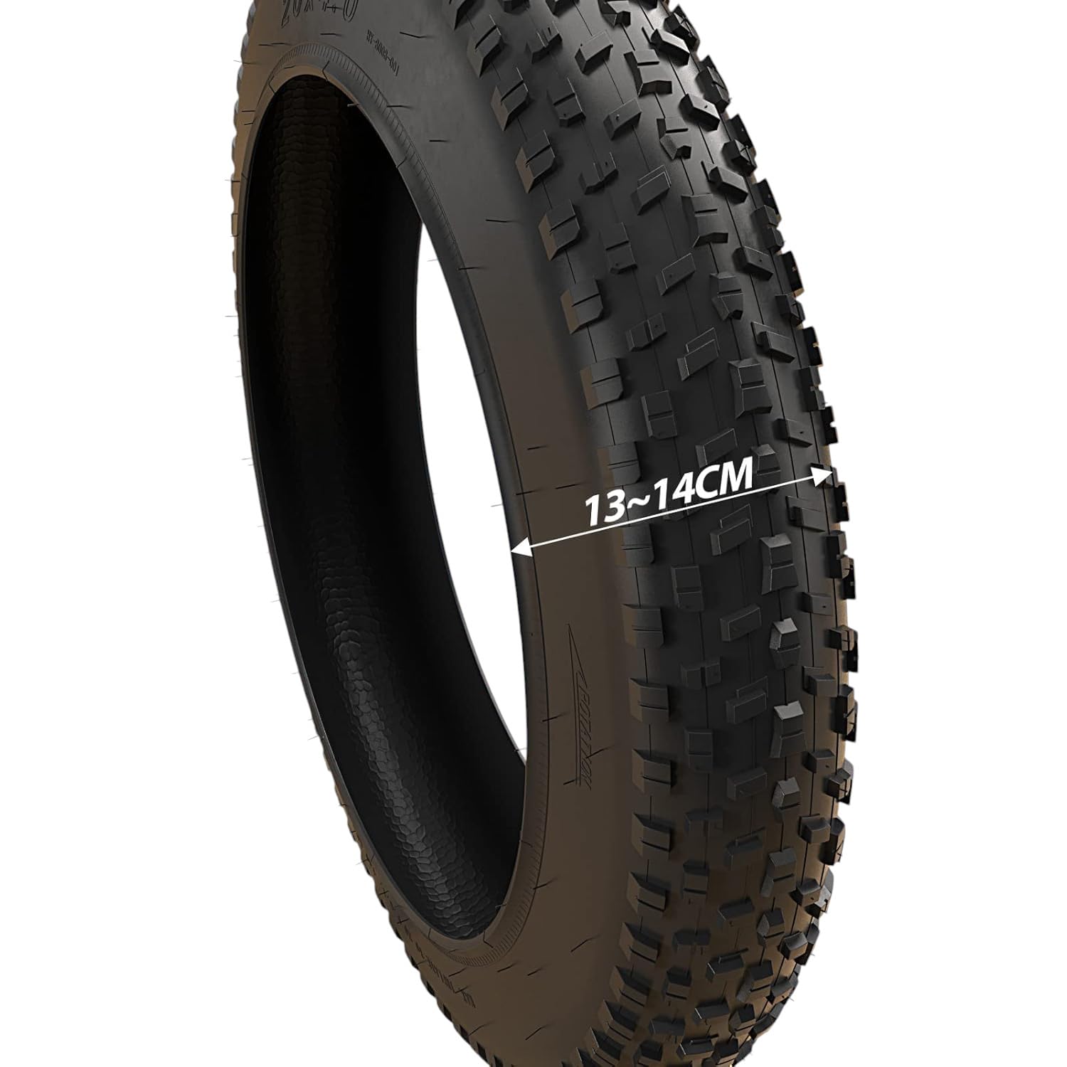 2 Copertoni 20 X 4.0 Fat Bike E-Bike Rinforzati – Coppia Pneumatici MTB 20” (100-406) Tassellati in Gomma Nera Rigida per Bicicletta Elettrica e Mountain Bike – Alta Resistenza e Grip