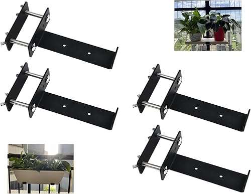 Soportes para macetas para barandilla de cubierta, riel de cubierta y valla, soportes universales para colgar al aire libre, soportes de caja de