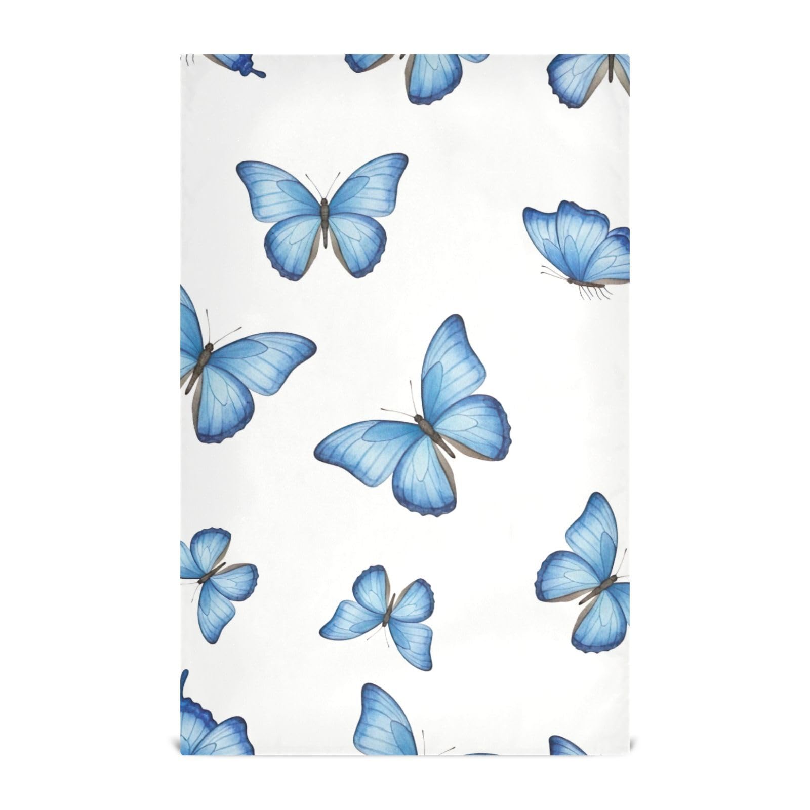 Linge de cuisine aquarelle papillons bleus GAIREG pour intérieur raffiné