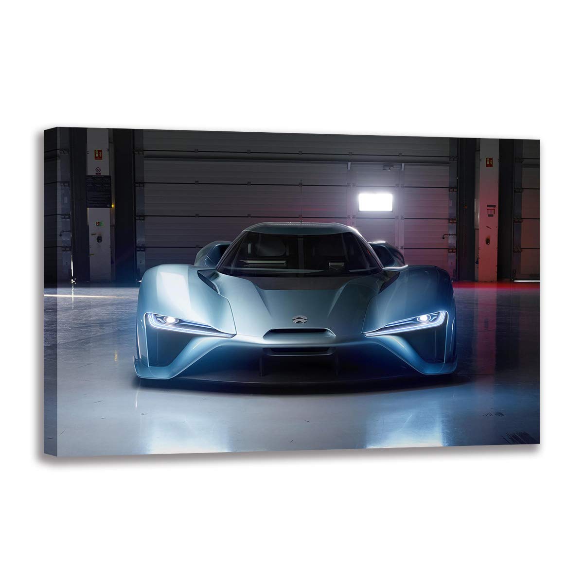 Affiche super voiture de sport noir et gris 60x90 cm avec cadre pour déco moderne