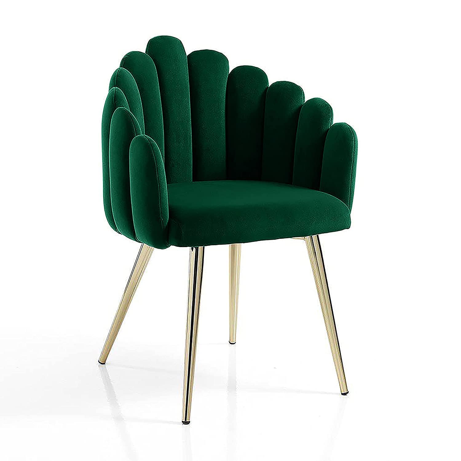 Angela - Accent Chair Luxury Design Cozy Velvet Chair Saloon Chair Living Room Chair (Green)