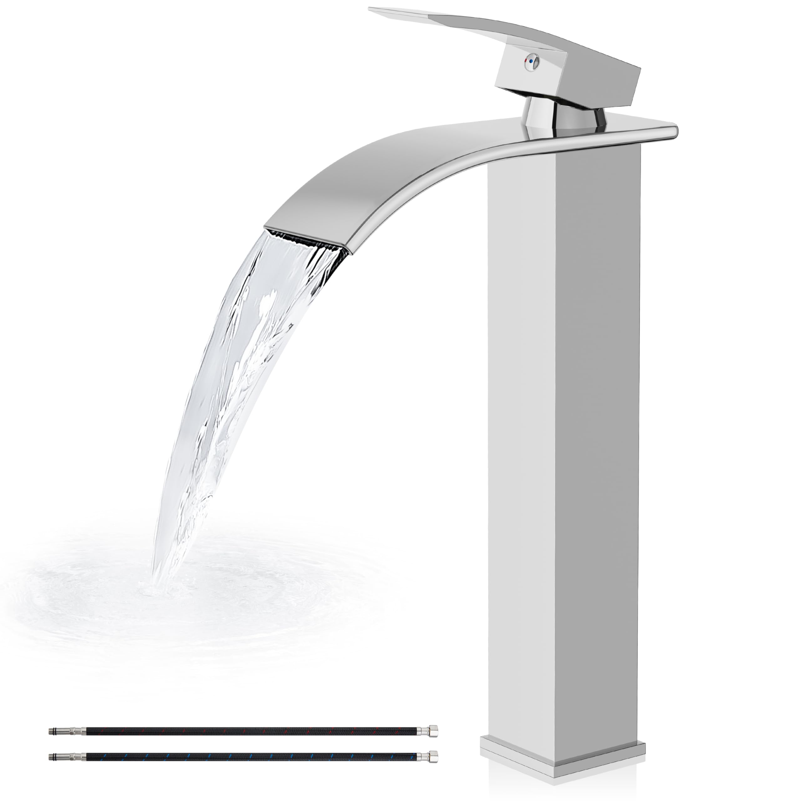Airuida Uzun Banyo Gemi Bataryası Krom Lehçe Şelale Banyo Tek Kolu Tek Delik Güverte Dağı Kase Mikser Dokunun Büyük Şelale Borulu Bar Lavabo Bataryası Lavabo Vanity