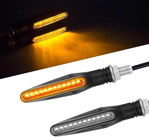 Miniatura 1 de Señales de giro LED para motocicleta, luz intermitente de freno  Señales de giro LED con luces de freno, luces de freno de motocicleta de 12 V