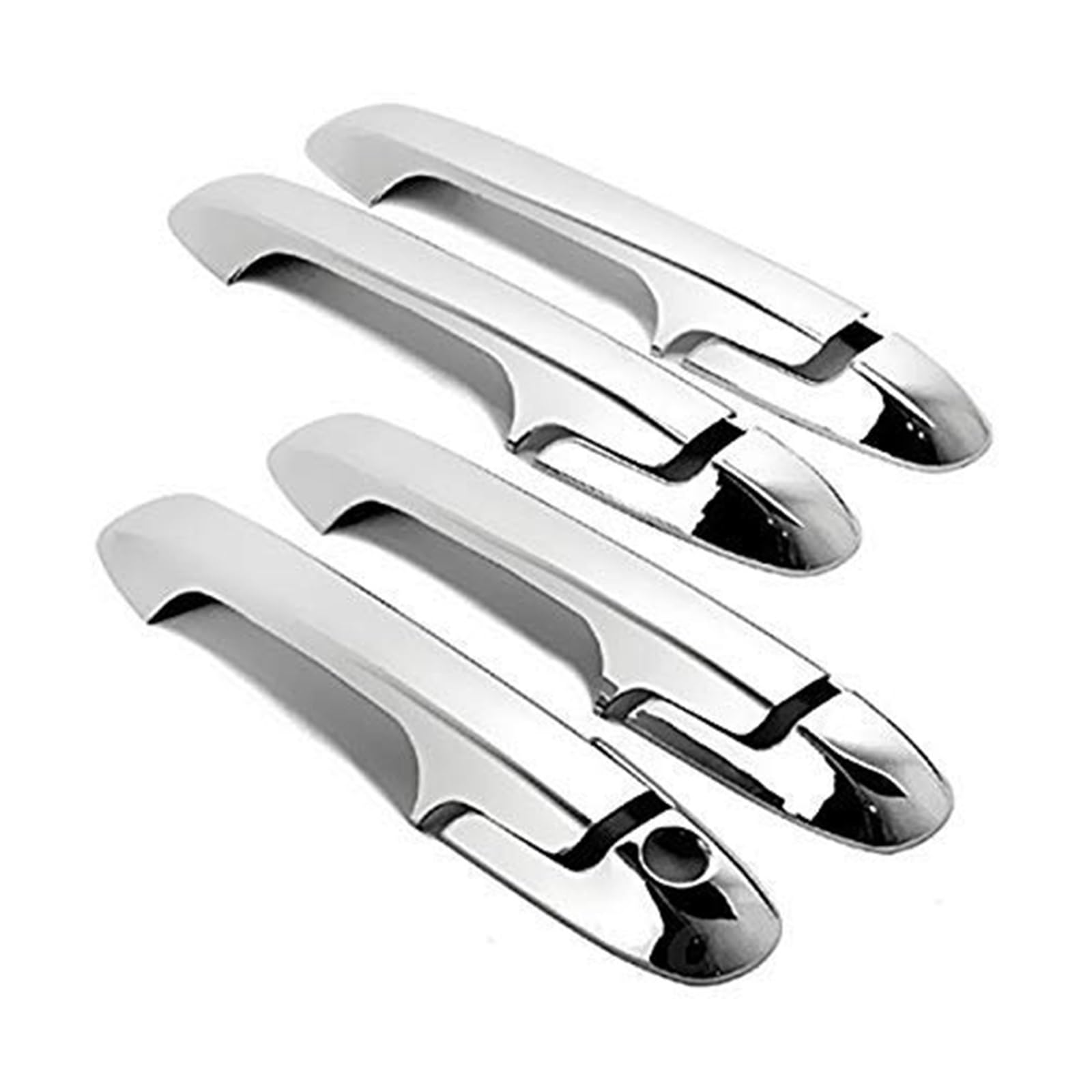 Yytemd One Color Car Exterior Side Door Handle Cover Without Passenger Keyhole For Accord Sedan 4 Doors 2003-2007 Chrome