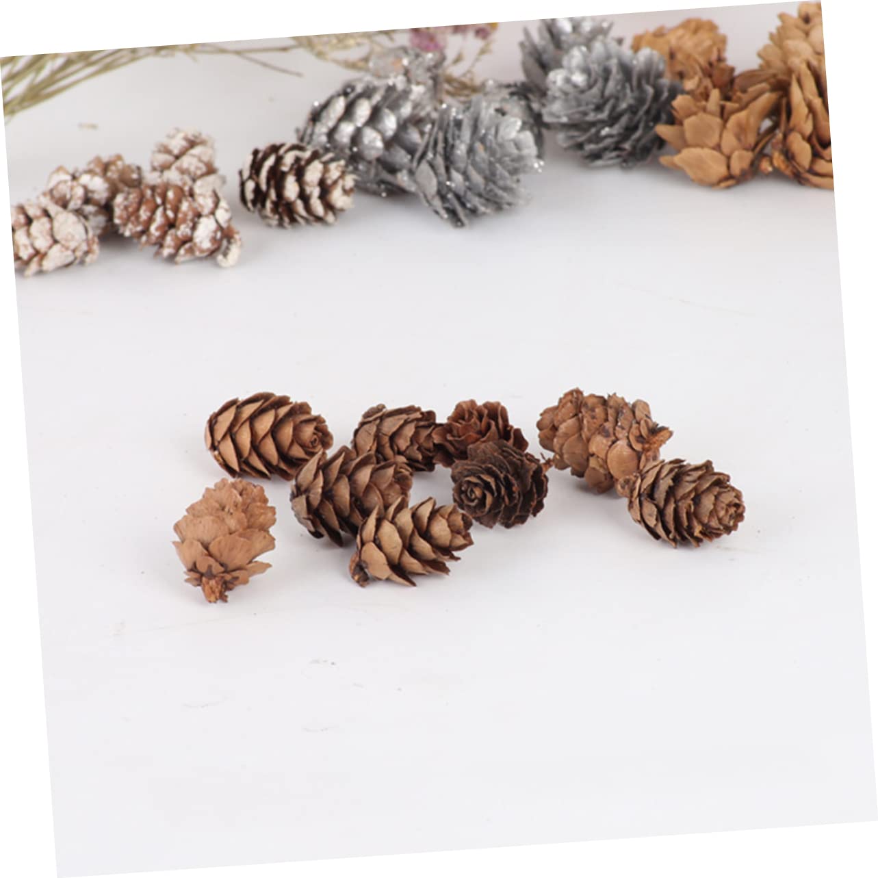 MAGICLULU 210piezas Piñas Naturales Secas de Decoraciones Hogar para Acción de Gracias y Navidad Adorno Vegetal