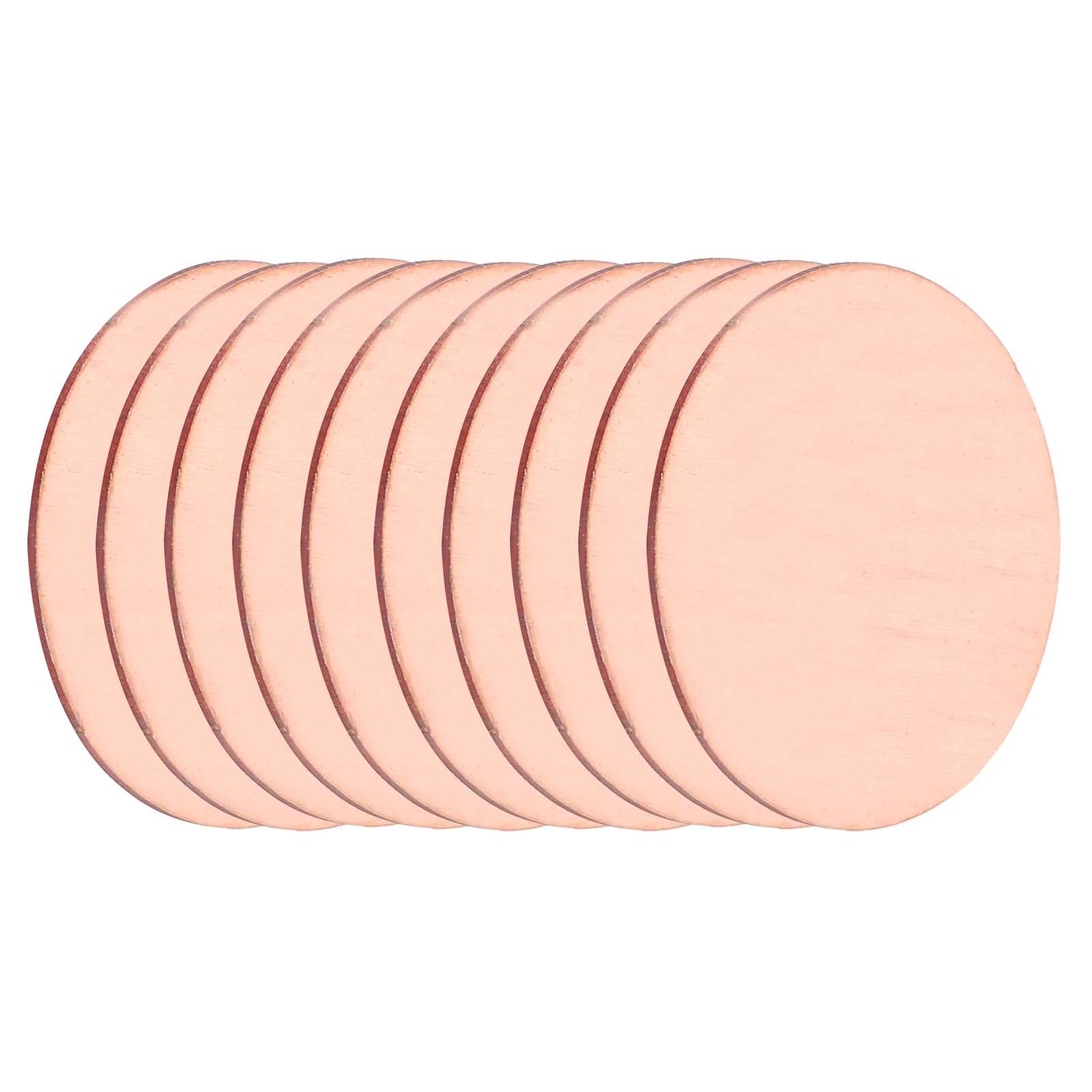 MECCANIXITY 10 Pcs Round Copper Plate, 20mm (0.79") Dia Pure Copper Sheets, 0.5mm(0.02") T2 Pure Copper Plates for Crafts, DIY, Electrical Repairs,