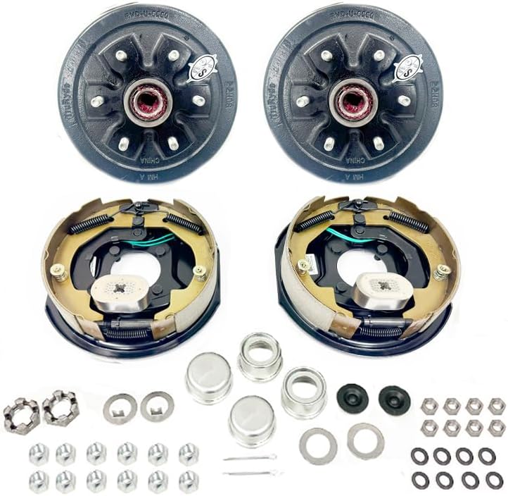 SOUTHWEST WHEEL Pre-Greased 5-4.5" Electric Brake Trailer Axle Brake Kit for 3,500 lbs. Trailer Axles
