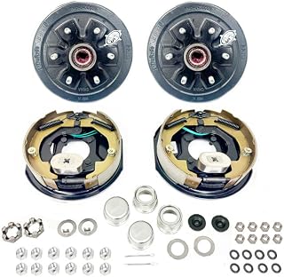 SOUTHWEST WHEEL Pre-Greased 6-5.5" Electric Brake Trailer Axle Brake Kit for 3,500 lbs. Trailer Axles
