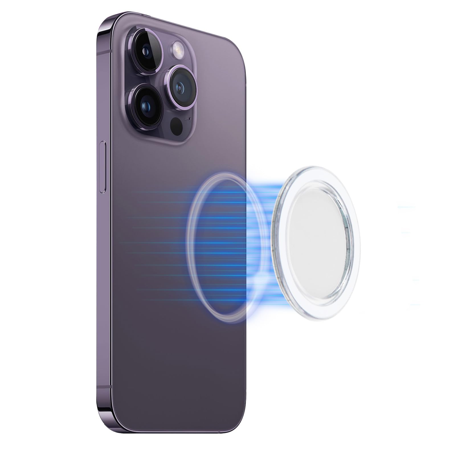 Magnetic Base Compatible with PopSocket iPhone MagSafe, Removable Phone Holder Base Phone Grip Light Slim Magnetic Ring Base for Kindle & Android Devices Accessories