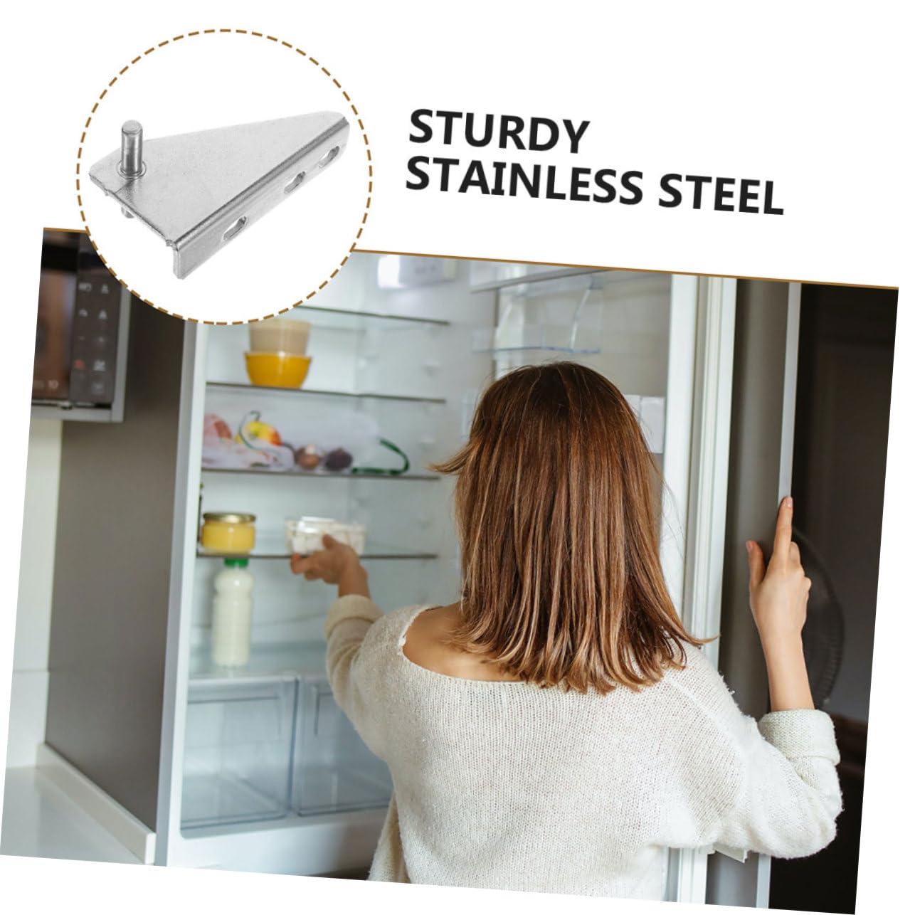 Uonlytech 12pezzi Cerniere Per Porte Frigorifero Acciaio Inossidabile Di Cerniere Piccole Per Congelatori e Frigoriferi Facile Installazione e Compatibile Con Vari Modelli Di Distanza Assi