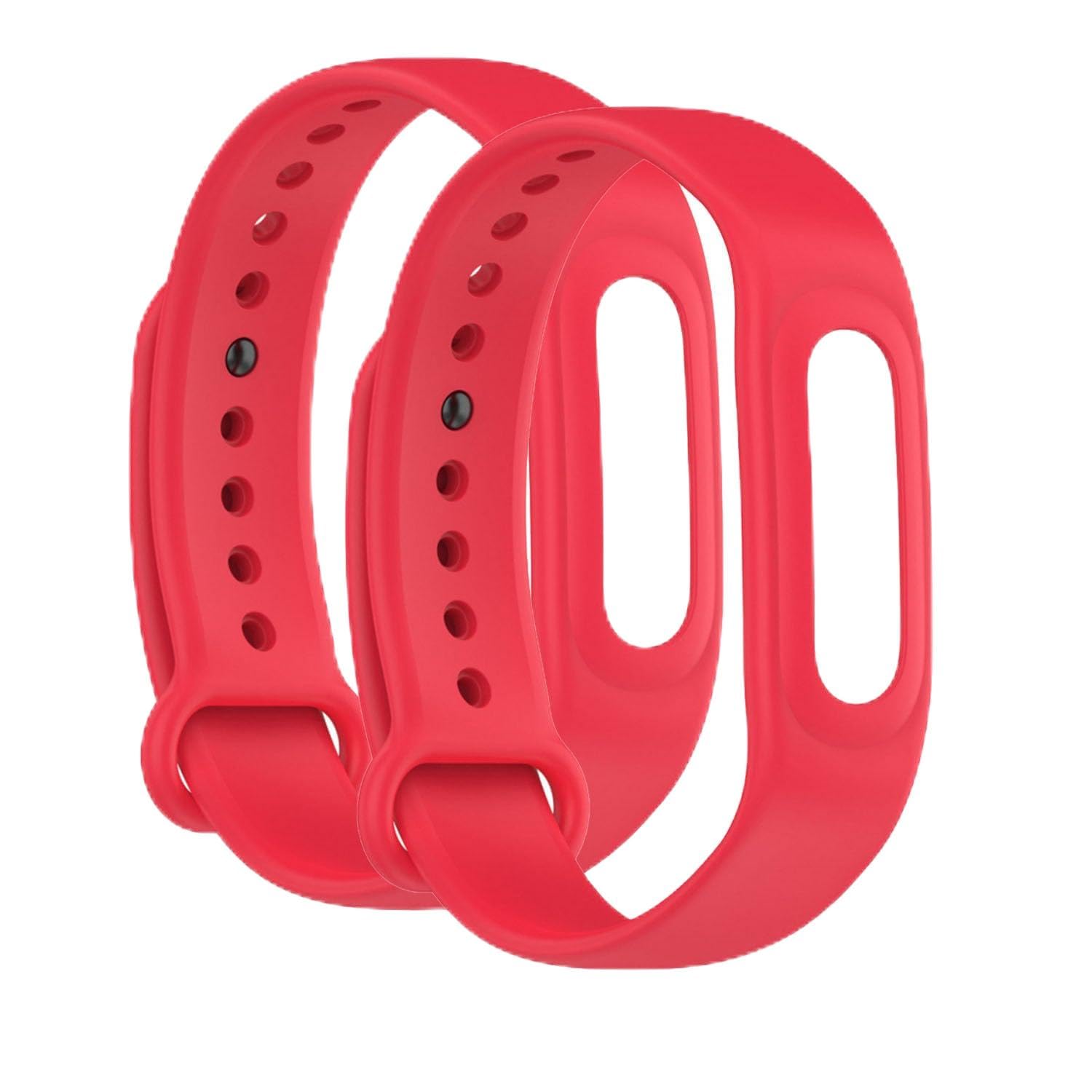 ByteCraft Band for Google Fitbit Air, Breathable Replacement Sport Strap with Classic Buckle, Water & Sweat Resistant, Adjustable Replacement Strap for Google Fitbit Air Fitness Tracker (2, Red)