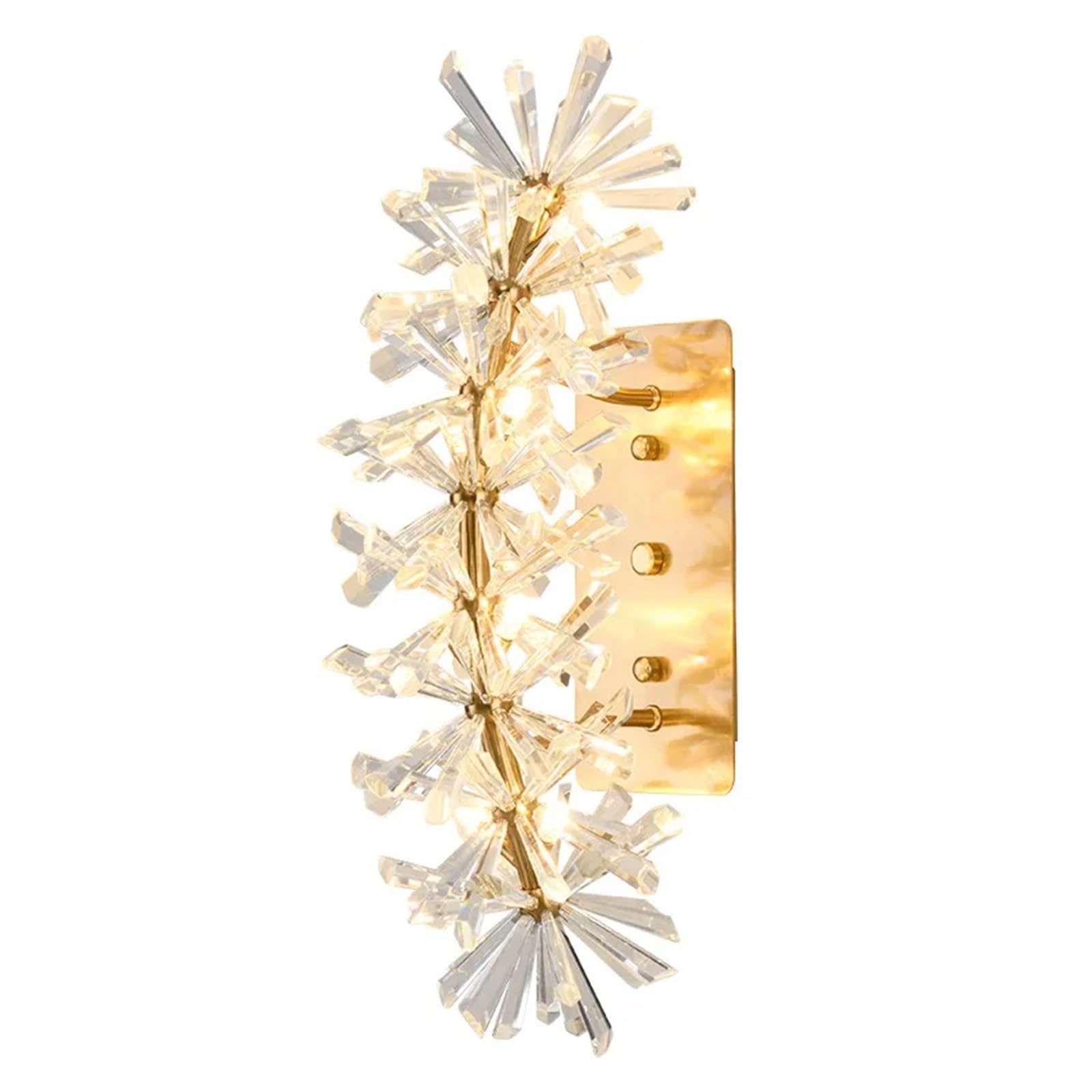 HXYSXHJUO Crystal LED wall lamp gold metal living room bedside TV background table G4 bulb 110-220V, Pendant Light