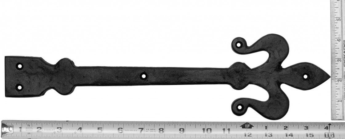 Bеѕt Quаlіtу 🔥 Wrought Iron Dummy Strap Door Hinge Fleur De Lis 16 Renovators Supply Manufacturing Set Of 4 Gеt Sресіаl Prісе Wrought Iron Dummy Strap Door Hinge Fleur De Lis 16 Renovators Supply Manufacturing Set Of 4
