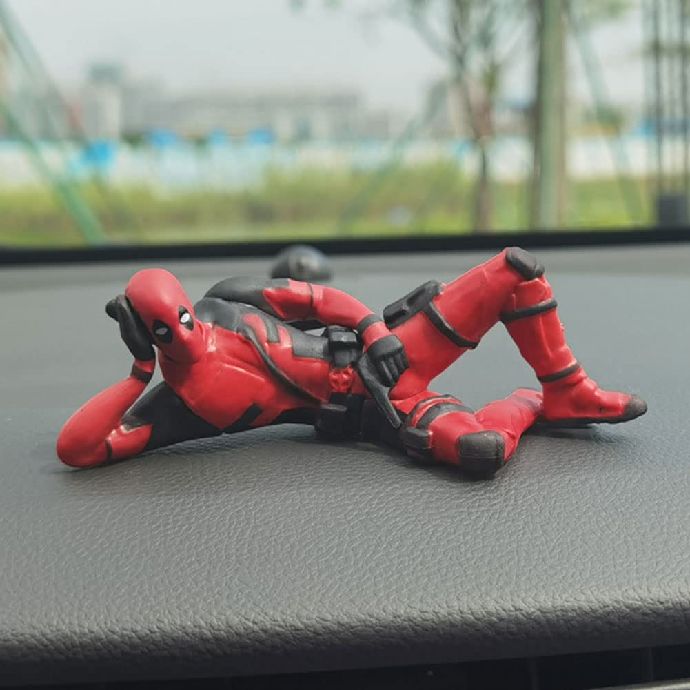 Deadpool - Accesorios para coche, figuras clásicas de anime para decoración del hogar, coche, escritorio y computadora