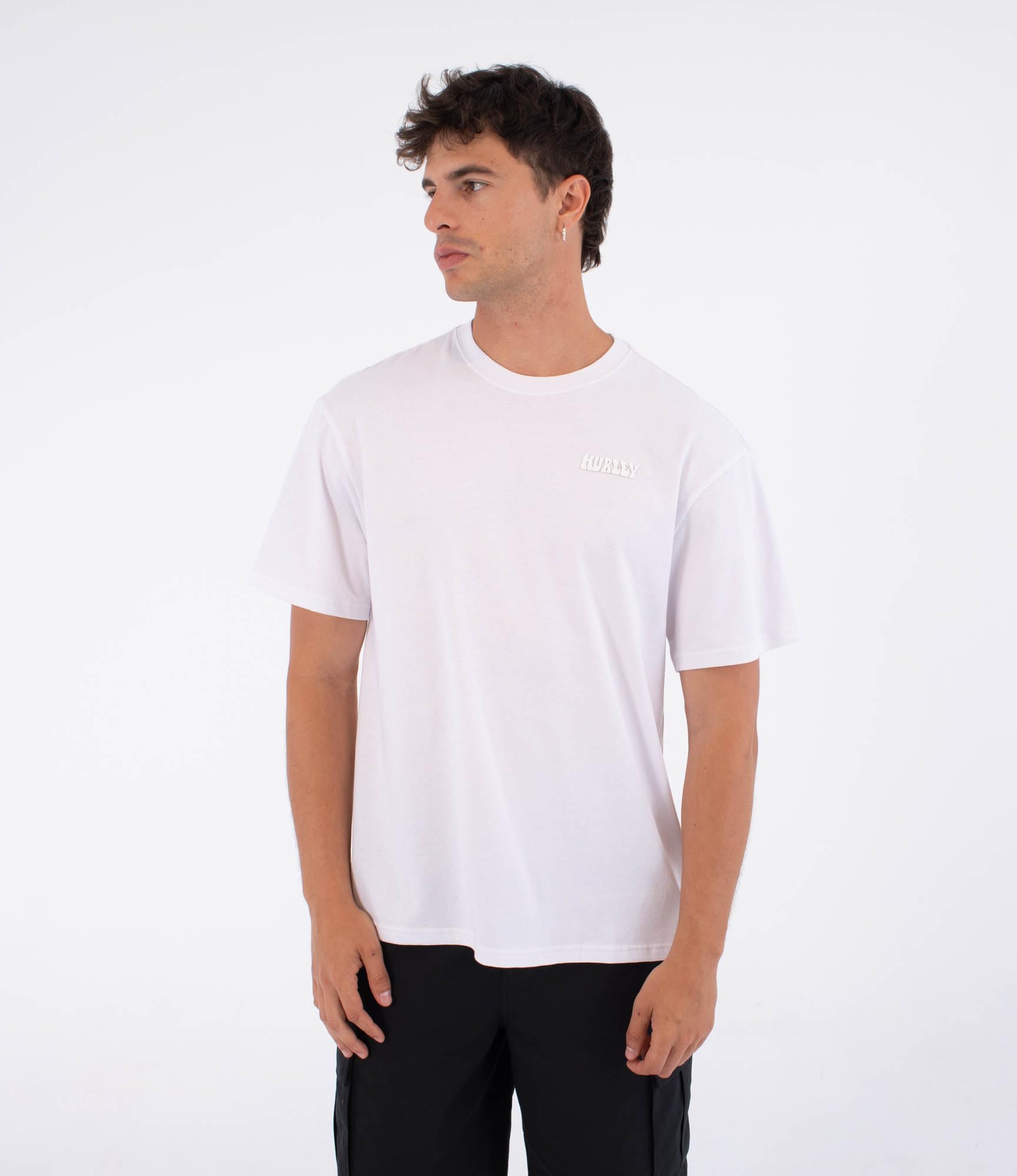 Hurley Mens Short Sleeve Bubble T-Shirt, White, M EU