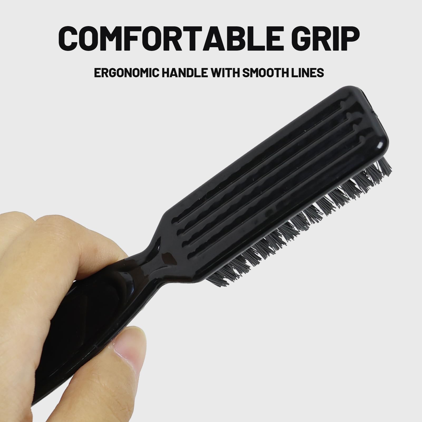 Cepillo de Nailon Negro 2PCS Limpieza de Cuchillas Barba Cerdas Suaves Fácil de Llevar