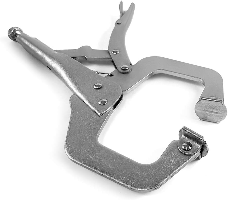 Flash Deals - 80% OFF QWORK 2 Pack Locking C-Clamp, 11 Locking Pliers with Swivel Pads, Made from Strong High Grade Carbon Steel Top Brands QWORK 2 Pack Locking C-Clamp, 11 Locking Pliers with Swivel Pads, Made from Strong High Grade Carbon Steel