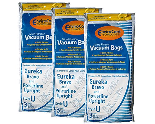 9 Eureka U Bravo Vacuum Bags Bravo II Direct Air World Vac White Westinghouse Vacuum Cleaners 54310B 54310B-6 57802B(Filteraire) 54918 54918A-10 7600 7700 7800 7900 9000 WWU2020 30 40 5020 30 40 6050