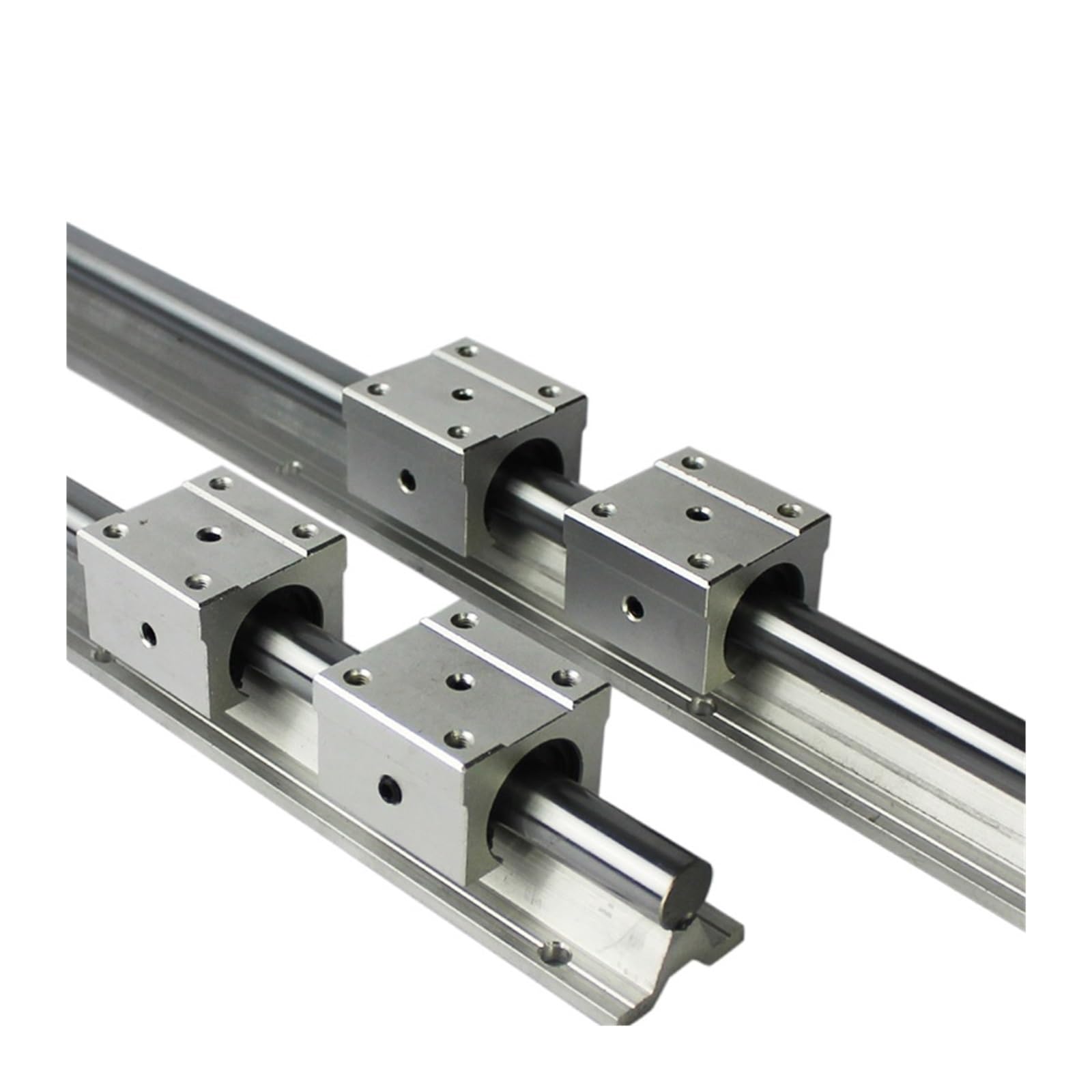 CNCMANS SBR16 Linearschienen-Set 3000 Mm – 4x 1500 Mm Schienen, 8 Lagerblöcke, Für CNC Und 3D-Druck
